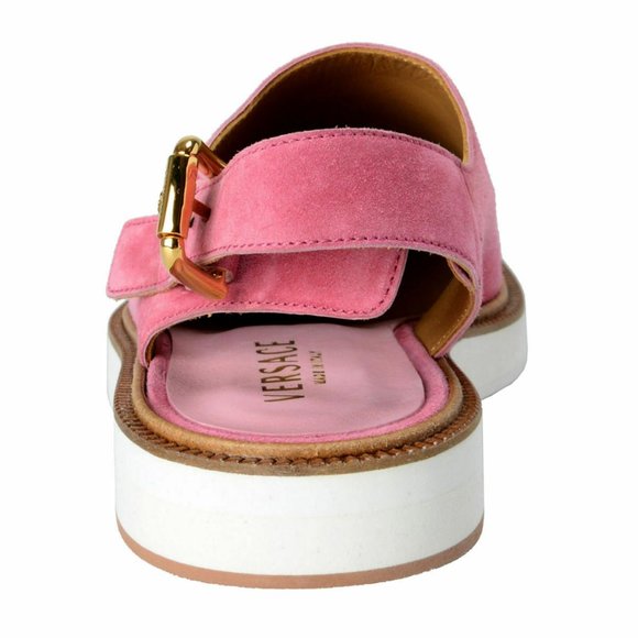 Versace Men\'s Pink Suede Leather Slingback Sandals main image 5